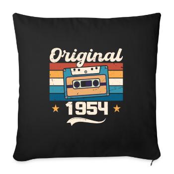 Born Gift Original 1954 Gift Idea 1954 - Housse de coussin décorative 45 x 45 cm - noir - Devant