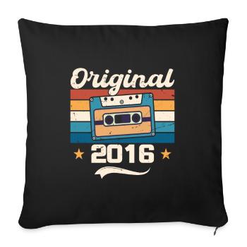 Geboren Geschenk Original 2016 Geschenkidee 2016 - Sofakissenbezug 45 x 45 cm - Schwarz - Vorne