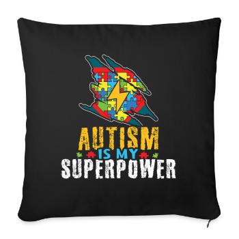My Power Colorful Puzzle Autism Awareness - Housse de coussin décorative 45 x 45 cm - noir - Devant