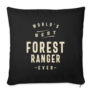 Forest Ranger Job Title Occupation Birthday Worker - Sofa pillowcase 17,3'' x 17,3'' (45 x 45 cm) - black - Front