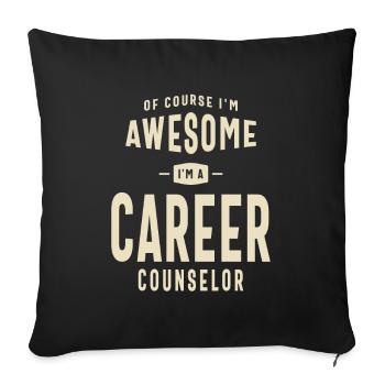 Career Counselor Job Title Occupation Birthday - Sofa pillowcase 17,3'' x 17,3'' (45 x 45 cm) - black - Front