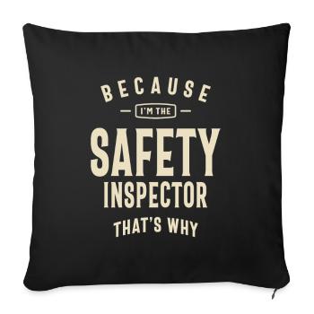 Safety Inspector Occupation - Sofa pillowcase 17,3'' x 17,3'' (45 x 45 cm) - black - Front
