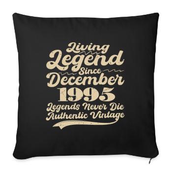 Il était une fois une légende. Décembre 1995 Naissance - Housse de coussin décorative 45 x 45 cm - noir - Devant