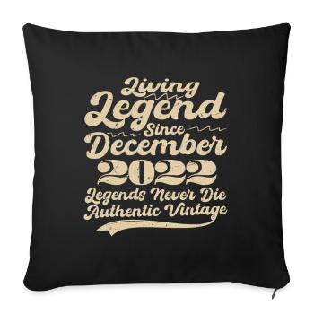 Il était une fois une légende. Décembre 2022 Naissance - Housse de coussin décorative 45 x 45 cm - noir - Devant