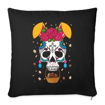 Happy Easter Sunday Dia De Los Muertos - Sofa pillowcase 17,3'' x 17,3'' (45 x 45 cm) - black - Front