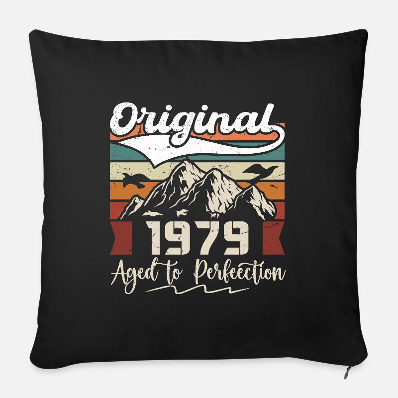 1979 - Geschenk geboren im Jahr 1979 - Sofakissenbezug 45 x 45 cm - Schwarz