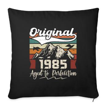 1985 - Gift born in 1985 - Sofa pillowcase 17,3'' x 17,3'' (45 x 45 cm) - black - Front