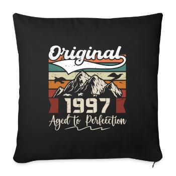 1997 - Gift born in 1997 - Sofa pillowcase 17,3'' x 17,3'' (45 x 45 cm) - black - Front