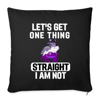 Ace Pride Month Frosch LGBT Geschenk Asexuell - Sofakissenbezug 45 x 45 cm - Schwarz - Vorne