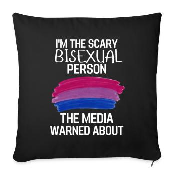 Bi Pride Month Bi Flagge LGBT Geschenk Bisexuell - Sofakissenbezug 45 x 45 cm - Schwarz - Vorne
