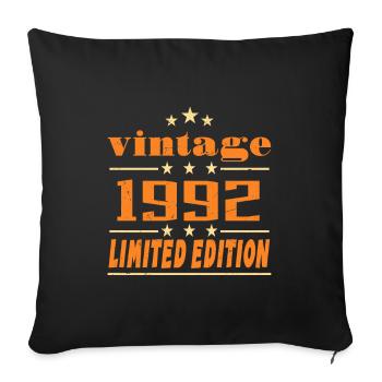 1992 Vintage Retro Birthday Bday Gift 1992 - Sofa pillowcase 17,3'' x 17,3'' (45 x 45 cm) - black - Front