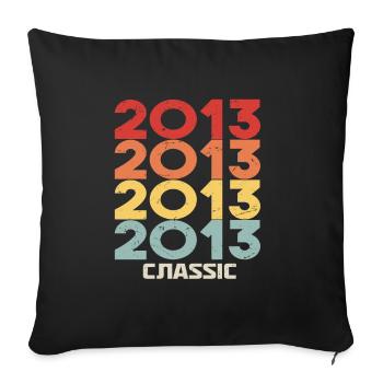2013 Anniversary in classic vintage style 2013 - Sofa pillowcase 17,3'' x 17,3'' (45 x 45 cm) - black - Front