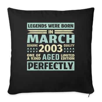 20ème Anniversaire Mars Millésime 2003 - Housse de coussin décorative 45 x 45 cm - noir - Devant