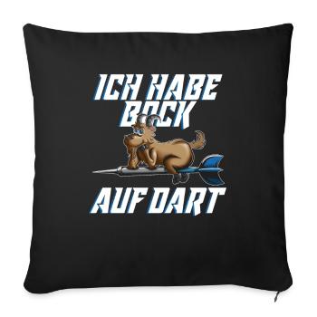 Darten Dartspieler Bock auf Dart Dartspieler Spiel - Sofakissenbezug 45 x 45 cm - Schwarz - Vorne