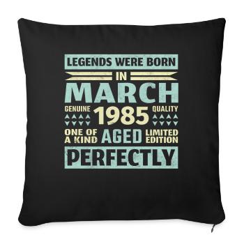 38ème Anniversaire Mars Millésime 1985 - Housse de coussin décorative 45 x 45 cm - noir - Devant