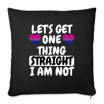 Bisexuell Herz Bi Pride LGBTQ Geschenk Bisexuell - Sofakissenbezug 45 x 45 cm - Schwarz - Vorne
