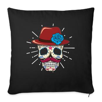Dia De Los Muertos Dad Daddy Father's Day - Sofa pillowcase 17,3'' x 17,3'' (45 x 45 cm) - black - Front