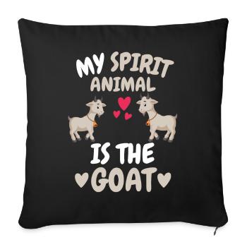My Spiritual Animal Farmer Animal Gift Goat - Sofa pillowcase 17,3'' x 17,3'' (45 x 45 cm) - black - Front