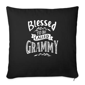B To Be Called Grammy - Sofa pillowcase 17,3'' x 17,3'' (45 x 45 cm) - black - Front