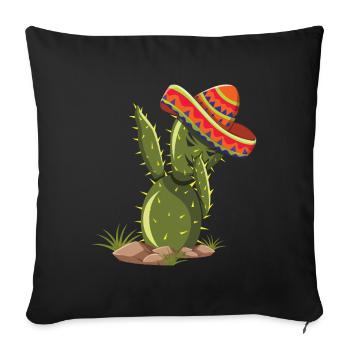 Dab Dabbing Cactus Taco Happy Cinco De Mayo - Sofa pillowcase 17,3'' x 17,3'' (45 x 45 cm) - black - Front