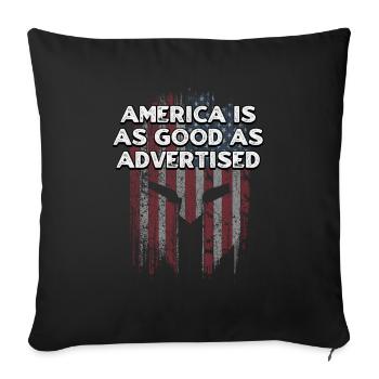 L’Amérique aussi bonne qu’annoncée le 4 juillet - Housse de coussin décorative 45 x 45 cm - noir - Devant