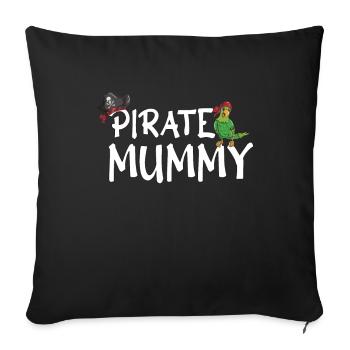 Pirate Mommy Women Girl Pirate Costume Movie Night - Sofa pillowcase 17,3'' x 17,3'' (45 x 45 cm) - black - Front