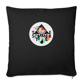 Summertime, positive holiday mood - Sofa pillowcase 17,3'' x 17,3'' (45 x 45 cm) - black - Front