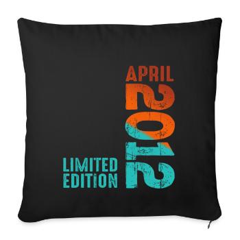 Depuis Avril 2012 Année 2012 Rétro Millésime 2012 - Housse de coussin décorative 45 x 45 cm - noir - Devant