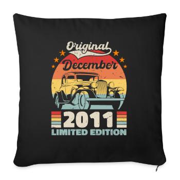 December 2011 Birthday Present December 2011 - Sofa pillowcase 17,3'' x 17,3'' (45 x 45 cm) - black - Front