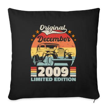 Dezember 2009 Geburtstagsgeschenk Dezember 2009 - Sofakissenbezug 45 x 45 cm - Schwarz - Vorne