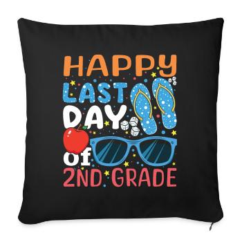 2nd Grade Bye Schools Out Last Class Day Of Summer - Sofa pillowcase 17,3'' x 17,3'' (45 x 45 cm) - black - Front