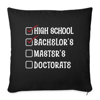 Bye School Happy Last Class Graduation Graduate - Sofa pillowcase 17,3'' x 17,3'' (45 x 45 cm) - black - Front