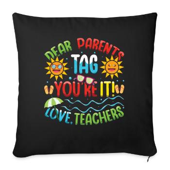 Bye School Out Happy Last Class For Teacher Summer - Sofa pillowcase 17,3'' x 17,3'' (45 x 45 cm) - black - Front