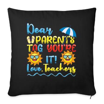 Bye School Out Happy Last Class For Teacher - Sofa pillowcase 17,3'' x 17,3'' (45 x 45 cm) - black - Front