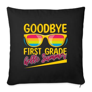 Bye 1st Grade Schools Out Last Class Day Of Summer - Housse de coussin décorative 45 x 45 cm - noir - Devant