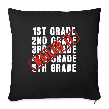 School Last Class Elementary Graduation Graduate - Sofa pillowcase 17,3'' x 17,3'' (45 x 45 cm) - black - Front