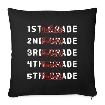School Last Class Graduate Elementary Graduation - Sofa pillowcase 17,3'' x 17,3'' (45 x 45 cm) - black - Front