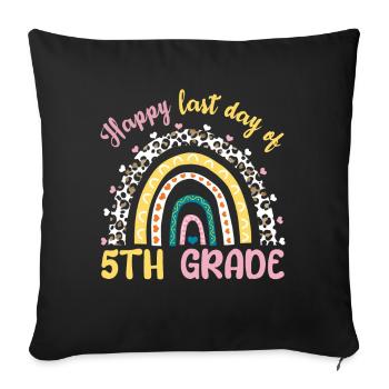 Bye 5th Grade Happy Last Class Teacher Student - Sofa pillowcase 17,3'' x 17,3'' (45 x 45 cm) - black - Front