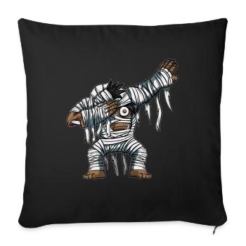 Dabbing Mummy Pumpkin Glowing Skeleton Halloween - Sofa pillowcase 17,3'' x 17,3'' (45 x 45 cm) - black - Front
