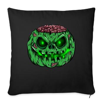 Zombie Pumpkin Glowing Skeleton Halloween Zombie - Sofa pillowcase 17,3'' x 17,3'' (45 x 45 cm) - black - Front