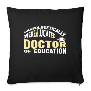 2023 Doctoral PhD Graduating Doctors Graduate - Sofa pillowcase 17,3'' x 17,3'' (45 x 45 cm) - black - Front