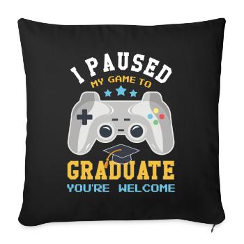 Gamer Graduate Graduating 2023 Graduation - Sofa pillowcase 17,3'' x 17,3'' (45 x 45 cm) - black - Front