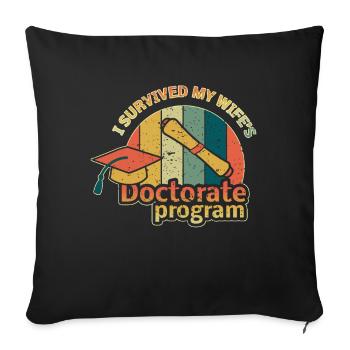 Lustiger Doktor Doktor Absolvent Doktor Absolvent - Sofakissenbezug 45 x 45 cm - Schwarz - Vorne