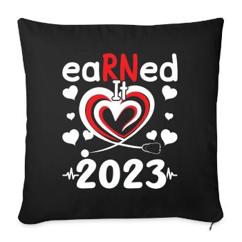 Graduating Nurse Nursing Graduate 2023 Graduation - Sofa pillowcase 17,3'' x 17,3'' (45 x 45 cm) - black - Front