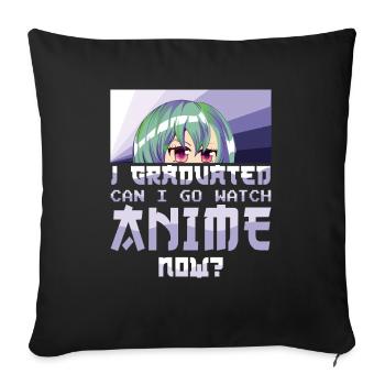 Love Anime Absolvent Abschluss 2023 Abschluss - Sofakissenbezug 45 x 45 cm - Schwarz - Vorne
