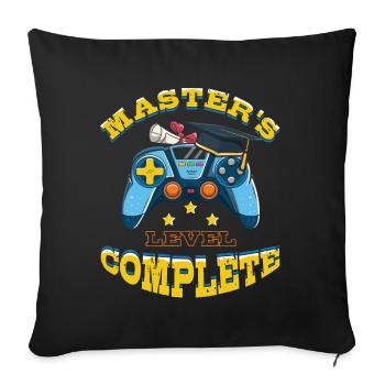 Masteral PhD Graduating Masters Graduate 2023 - Sofa pillowcase 17,3'' x 17,3'' (45 x 45 cm) - black - Front