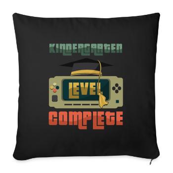 Kindergarten Graduate Graduating 2023 Gamer Game - Sofa pillowcase 17,3'' x 17,3'' (45 x 45 cm) - black - Front