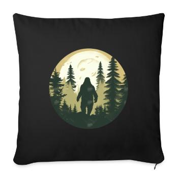 Outdoor Sasquatch Forest Cryptid Gift Bigfoot - Sofa pillowcase 17,3'' x 17,3'' (45 x 45 cm) - black - Front