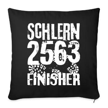 Sciliar Sciliar 2563 Finisher Dolomites South Tyrol - Sofa pillowcase 17,3'' x 17,3'' (45 x 45 cm) - black - Front