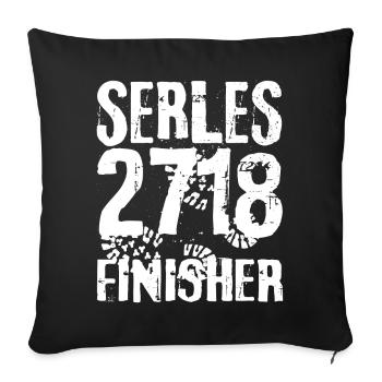 Serles 2718 Finisher Tirol Randonnée Alpinisme - Housse de coussin décorative 45 x 45 cm - noir - Devant